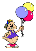 Kangaroo with balloons