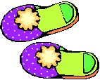 Green slippers
