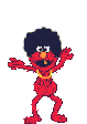 Elmo with afro