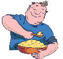 Man with oatmeal