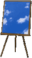 Clouds on easel