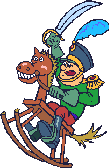 Soldier on horse