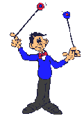 Man with yo-yos