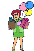 Woman with gifts