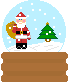 Santa in snow globe