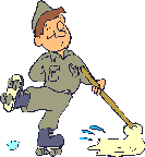 Soldier mops