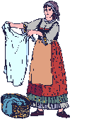 Woman with laundry 2
