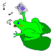 Frog with notes
