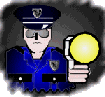 Cop with light