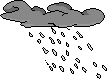 Rain in grey cloud