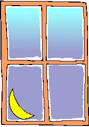 Moon in window