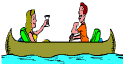 Pair in canoe