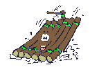 Wooden raft
