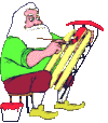 Santa makes sled
