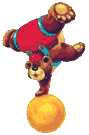 Bear on ball