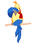 Parrot on stick