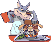 Wolf and rabbit