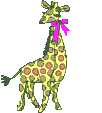 Giraffe with bow