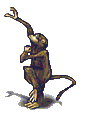 Monkey reaches