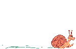 Small snail moves