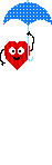Heart with umbrella