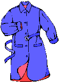 Blue coat walks
