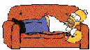 Homer on couch