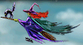 Witch on broom