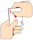 Hands with cards