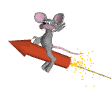 Mouse on rocket