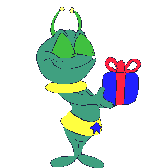 Alien with gift 2