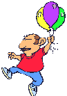 Man with balloons