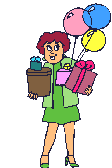 Woman with gifts