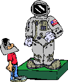 Boy and statue