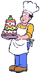 Chef with cake