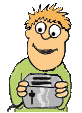 Guy with toaster
