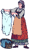 Woman with laundry 2