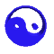 Blue yin-yang
