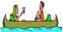 Pair in canoe