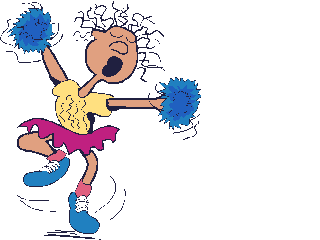 Cartoon cheerleader