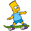 Bart on skateboard