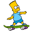 Bart on skateboard