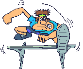 Jumping over barrier