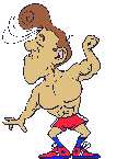 Man flexes