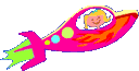 Girl in rocket